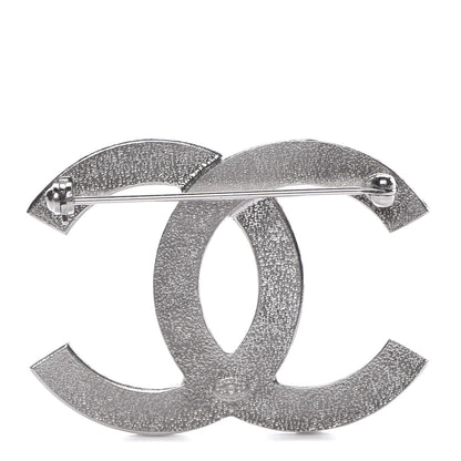 Chanel Crystal CC Brooch Silver 3 of 7