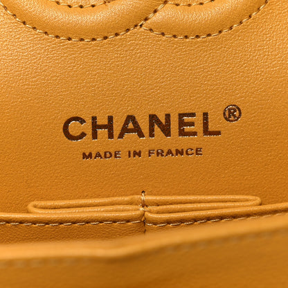 Chanel Caviar Quilted Small Double Flap Yellow 6 of 10