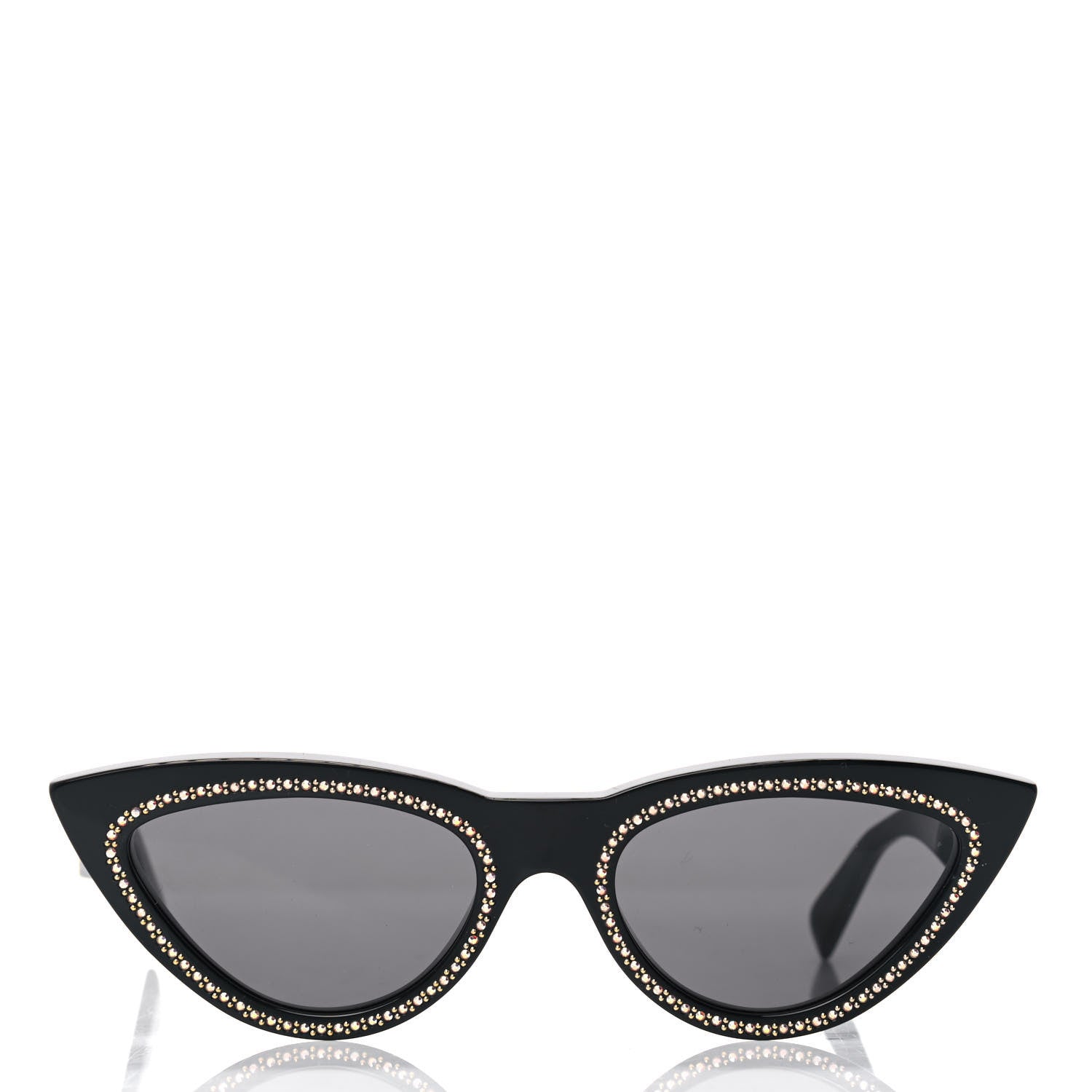 Celine Acetate Crystal Cat Eye Sunglasses CL4019IS Black 2 of 4