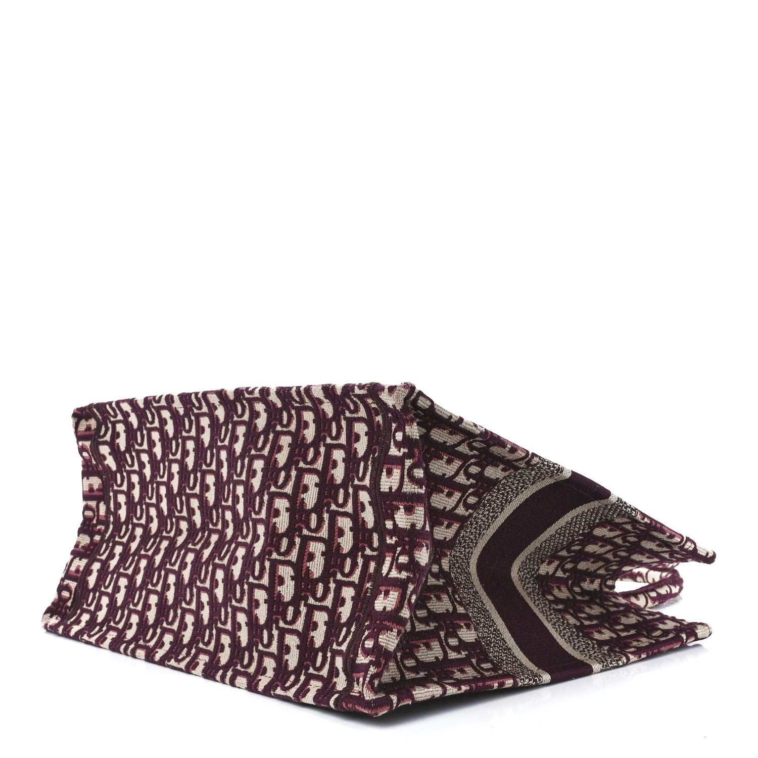 Christian Dior Oblique Medium Book Tote Burgundy Multicolor 9 of 11