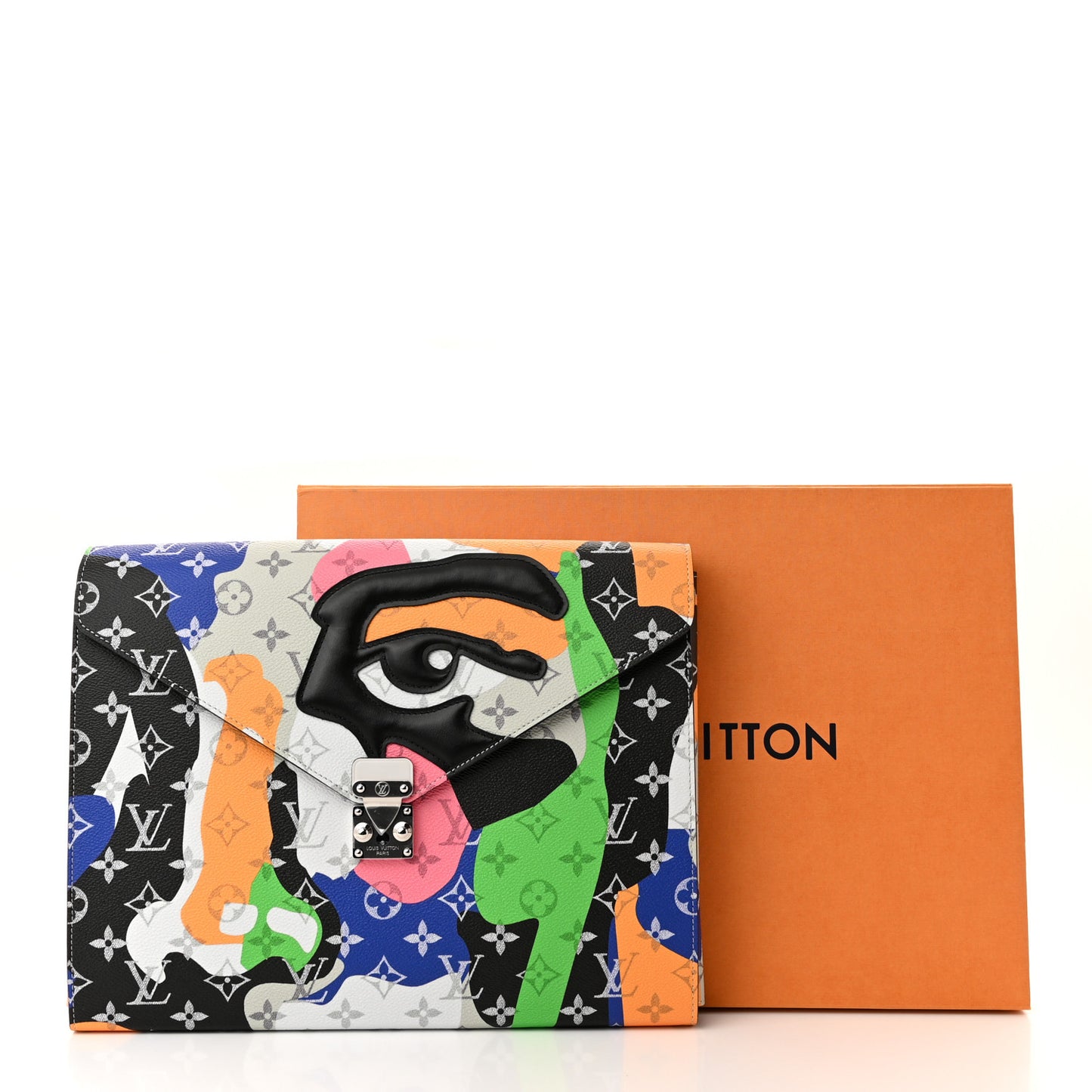 Monogram Portrait Mark Folder Laptop Sleeve Multicolor
