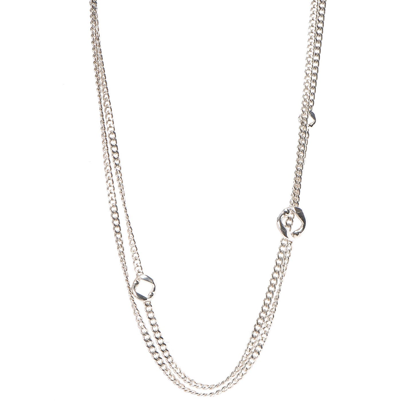 Sterling Silver Curb Chain Long Necklace 160