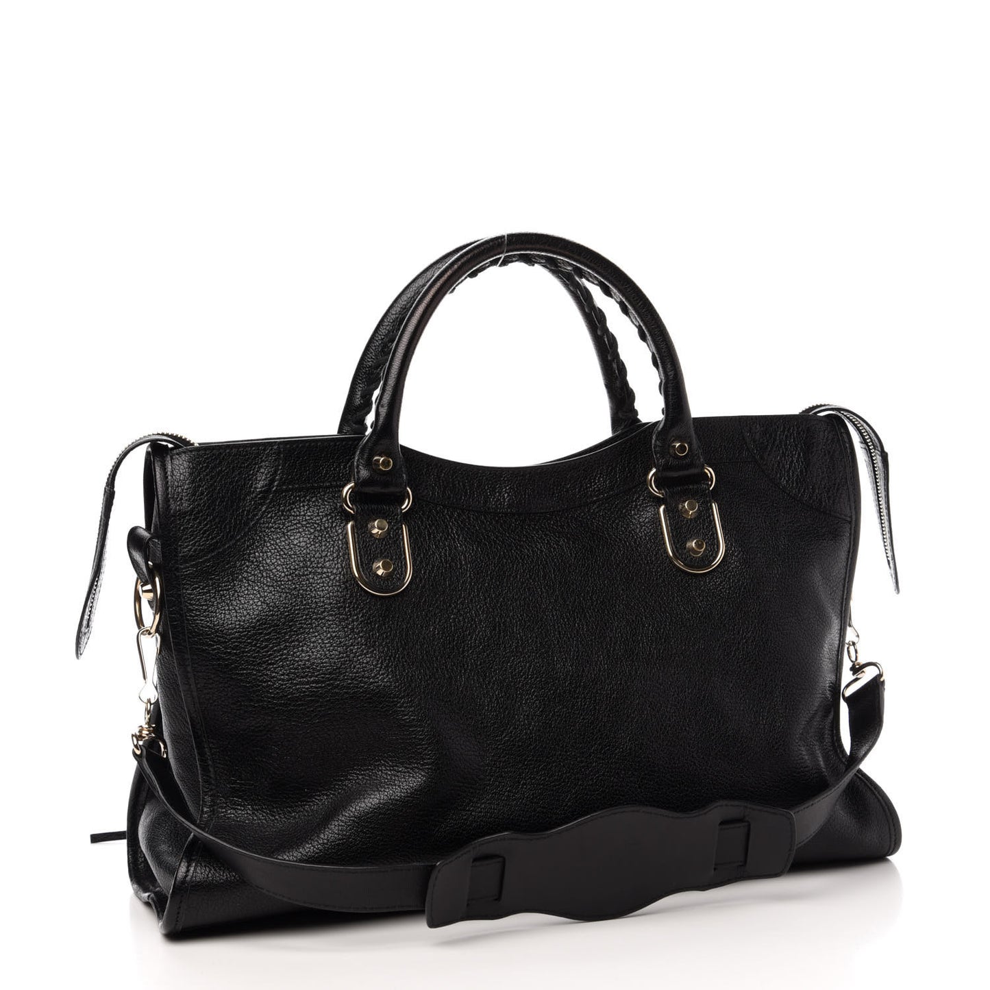 Chevre Gold Metallic Edge Hardware City Black