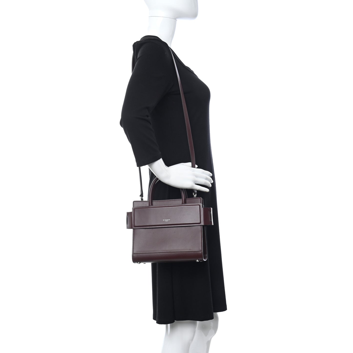 Smooth Calfskin Mini Horizon Satchel Oxblood