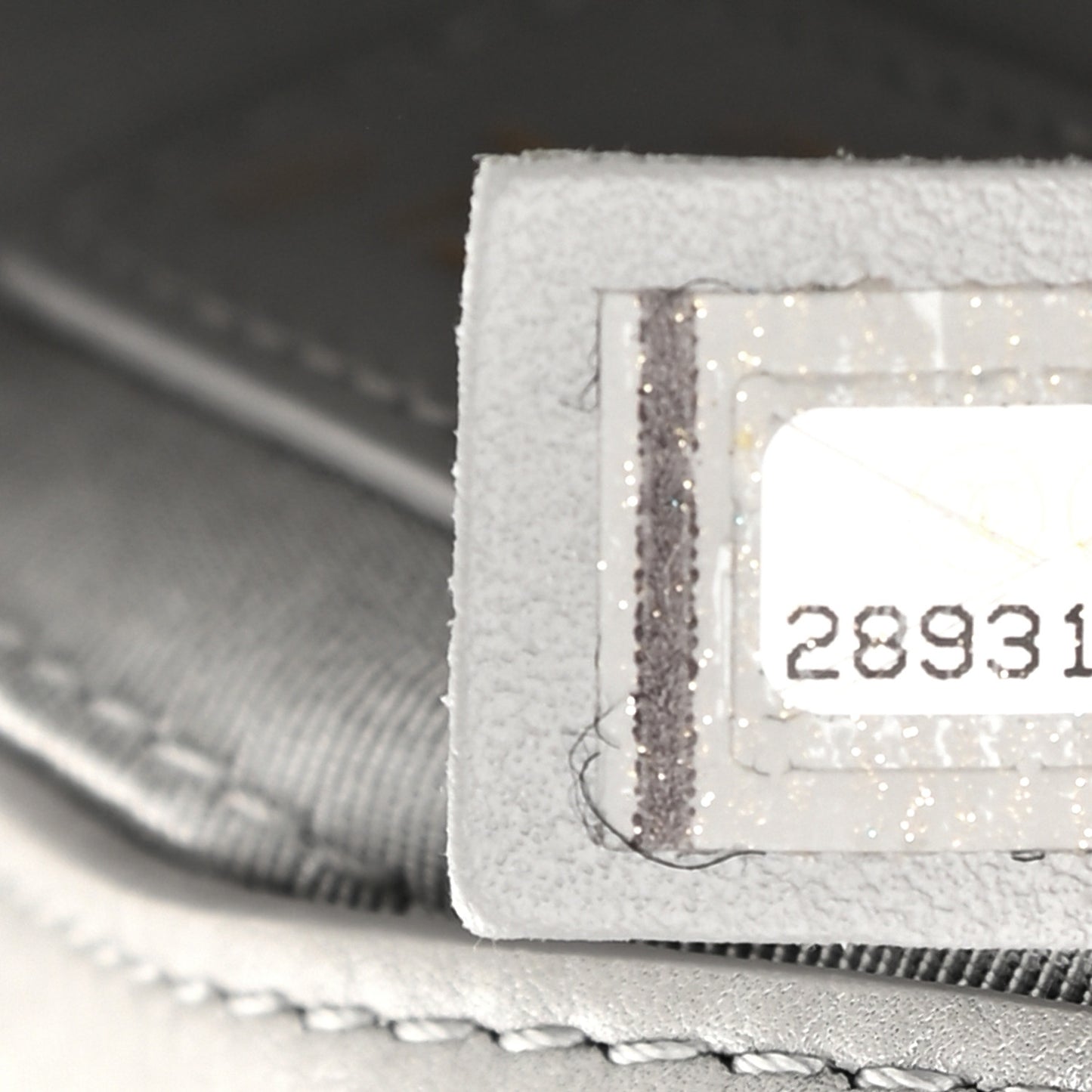 Calfskin Quilted Top Handle Flap Light Grey