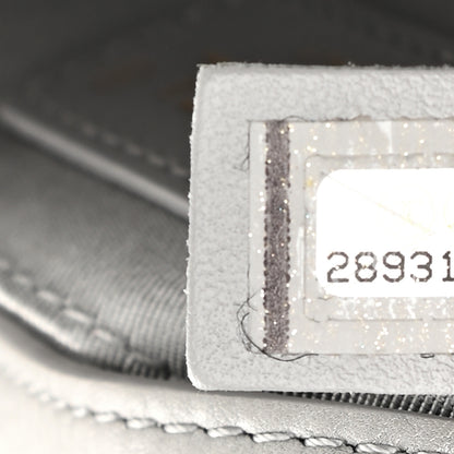Chanel Calfskin Quilted Top Handle Flap Light Grey 7 of 9