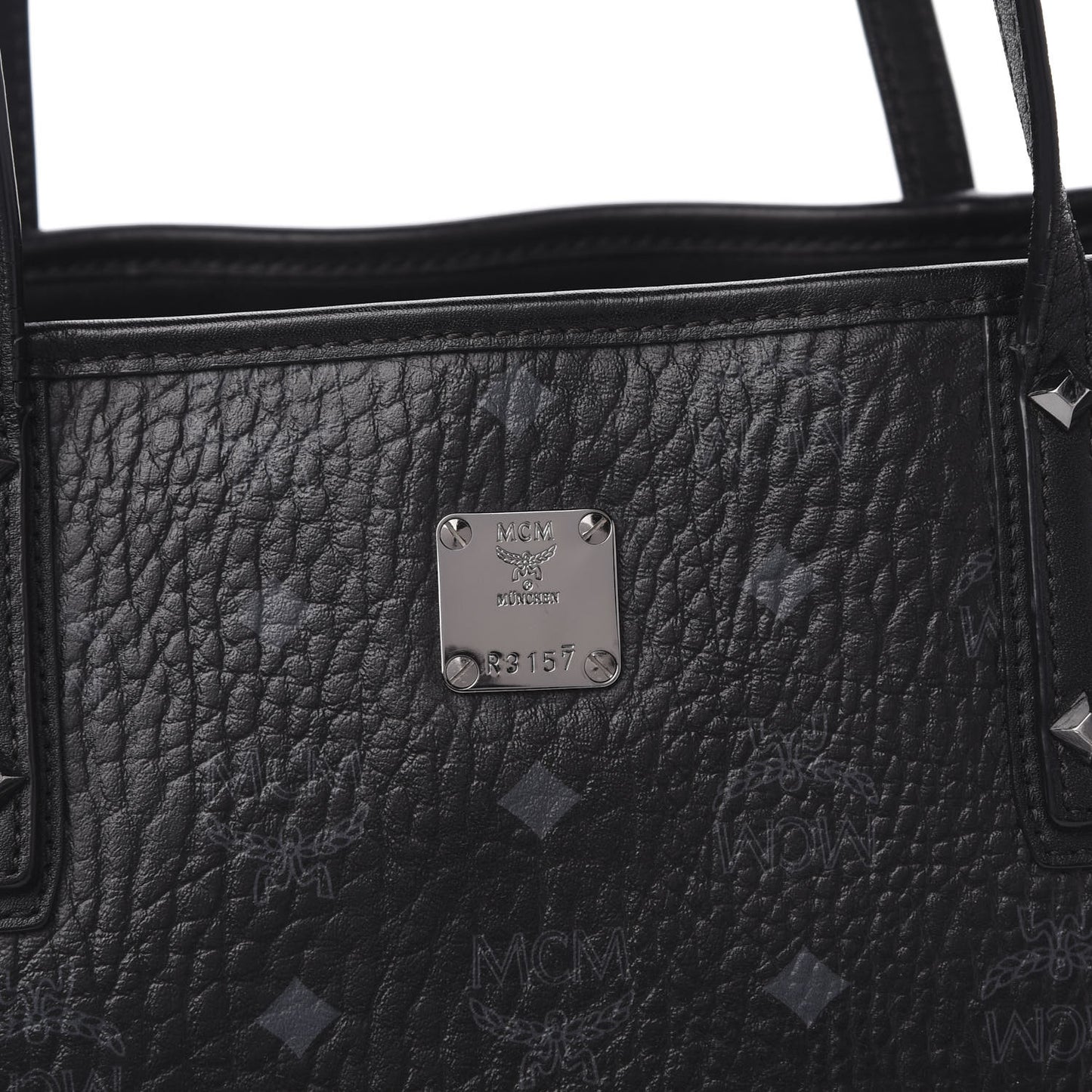 Visetos Medium Anya Zip Top Shopper Tote Black