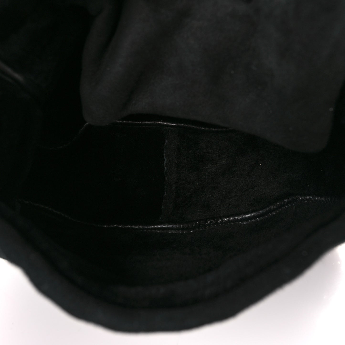 Shearling Quilted Mademoiselle Flap Black