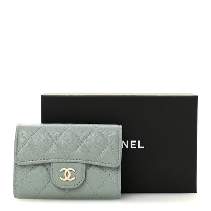 Chanel Caviar Quilted Classic 4 Key Holder Wallet Grey 11 of 11