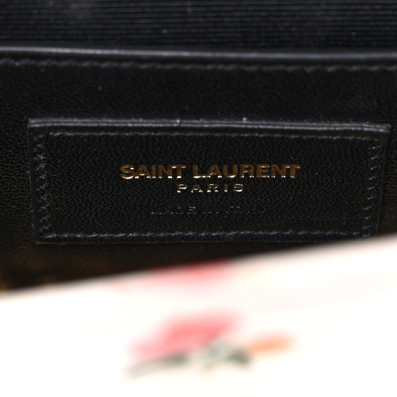 Saint Laurent Calfskin Prairie Flower Printed Small Classic Monogram Kate Satchel White 6 of 13