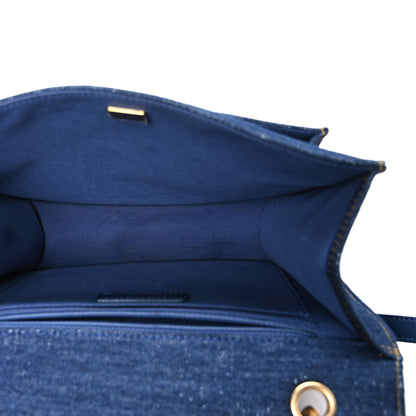 Chanel Denim Quilted Double You Backpack Blue Golden 5 of 10