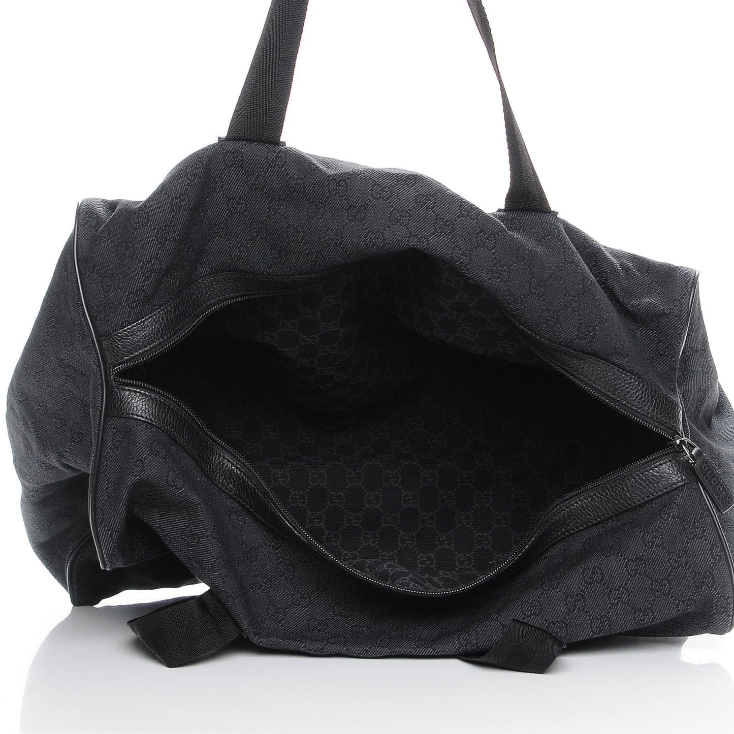 Denim Monogram Large Collapsible Carry On Duffle Black