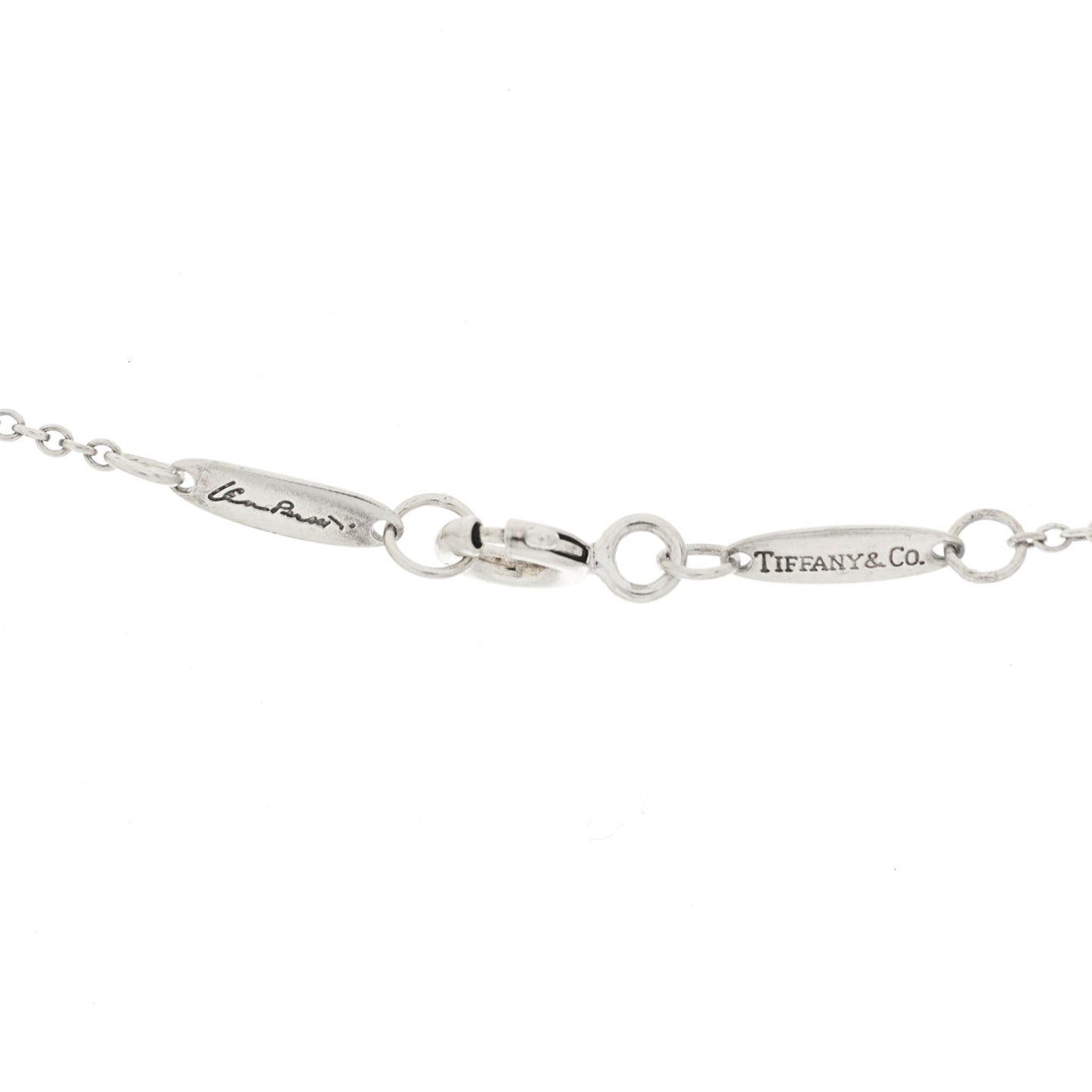 Sterling Silver Elsa Peretti Letter K Pendant Necklace