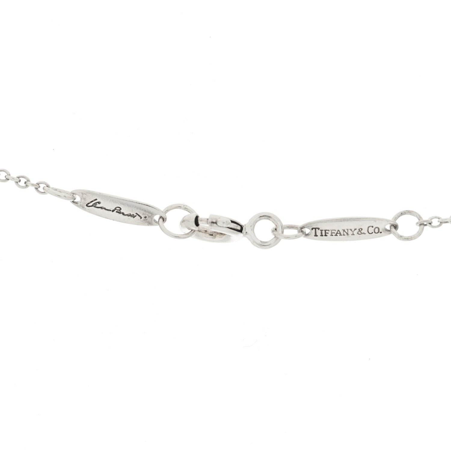 Tiffany Sterling Silver Elsa Peretti Letter K Pendant Necklace 5 of 5