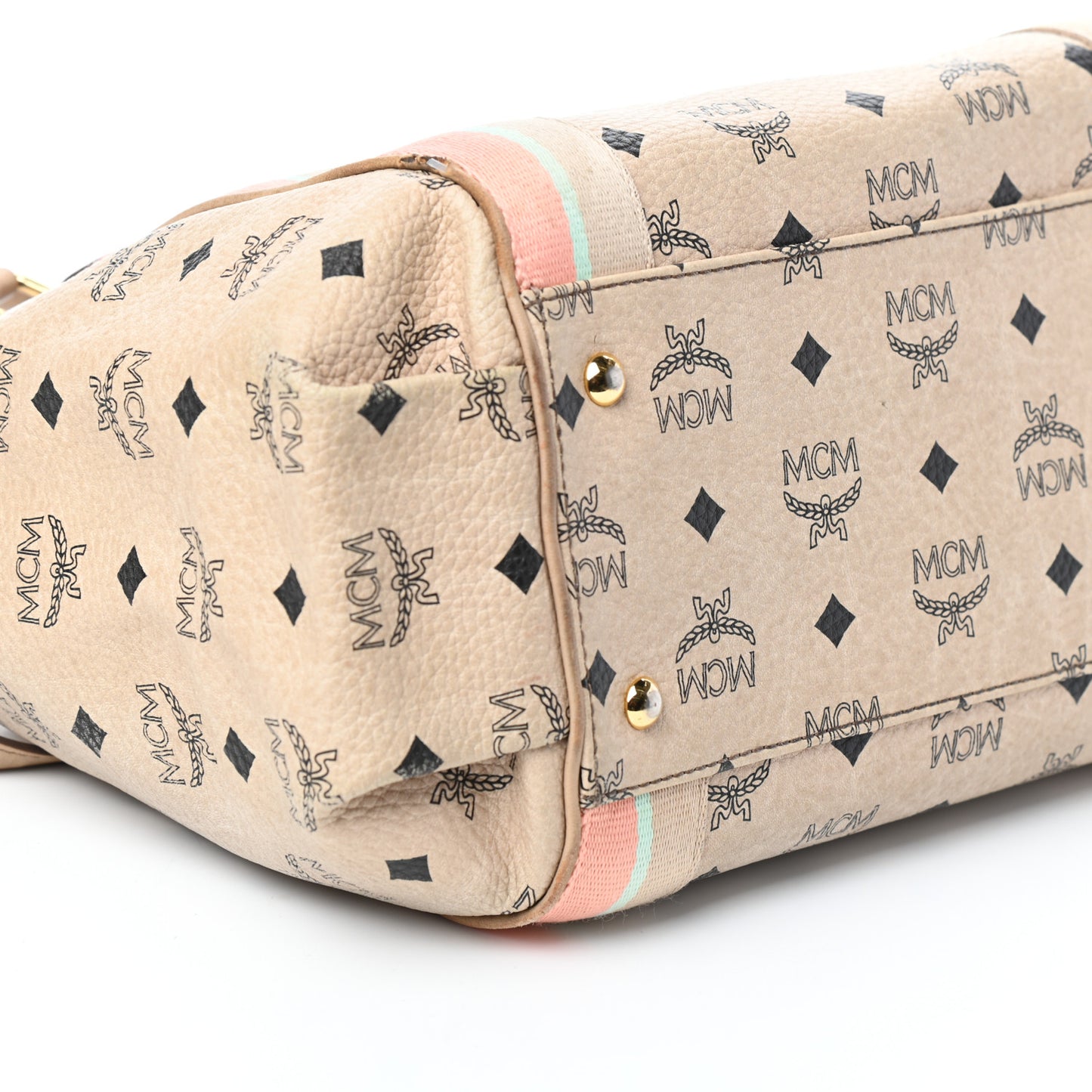 Visetos Striped Tote Beige