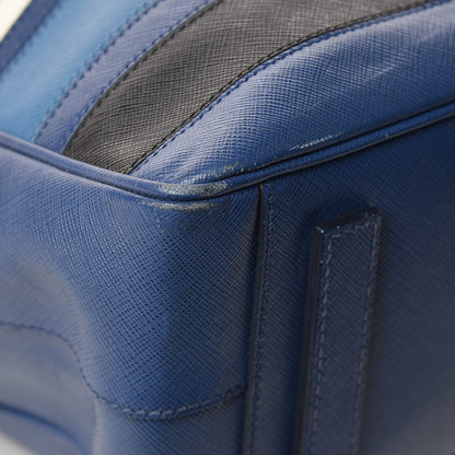 Prada Saffiano Righe Briefacase Bleuette 15 of 15