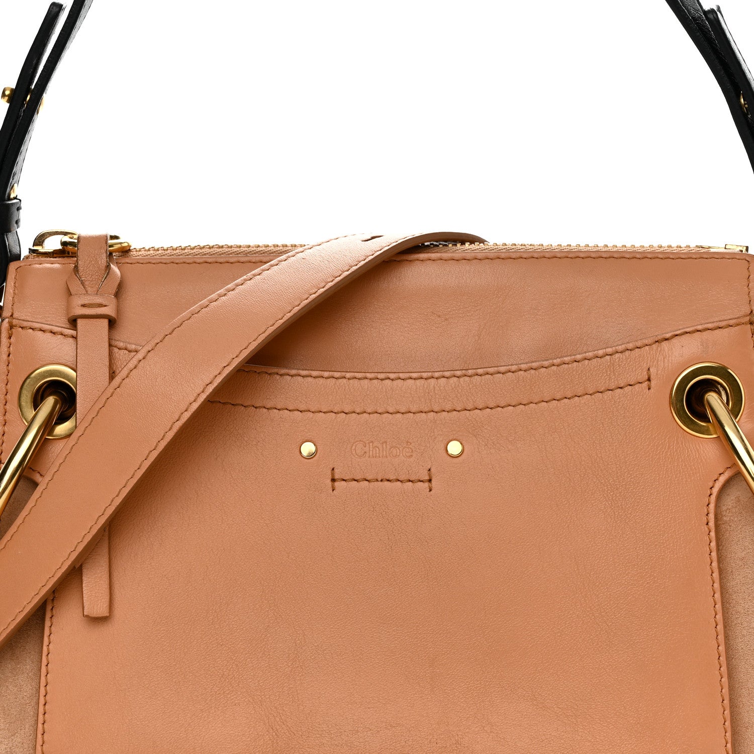 Chloe Calfskin Suede Small Roy Bag Caramel 8 of 14