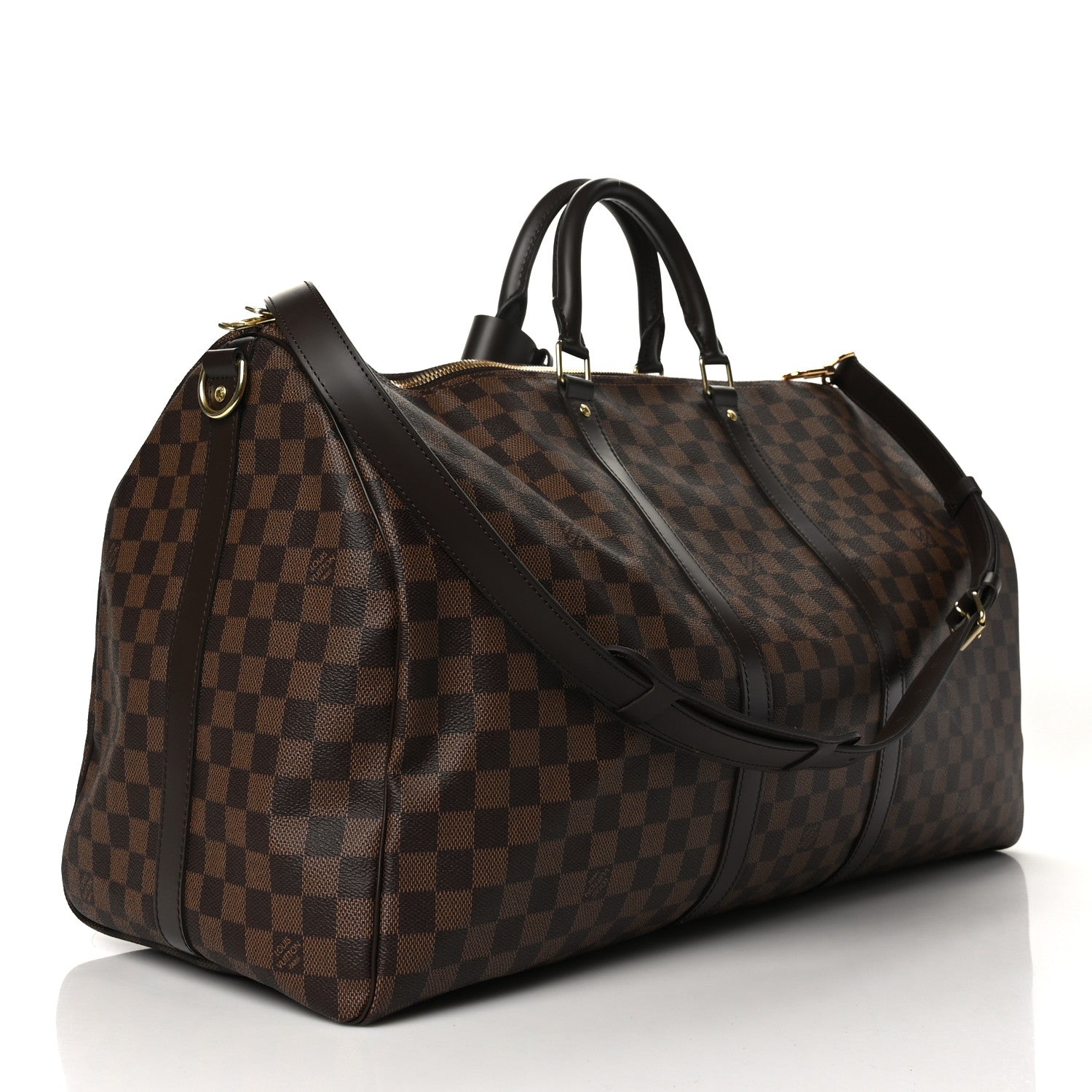 Louis Vuitton Damier Ebene Keepall Bandouliere 55 3 of 10