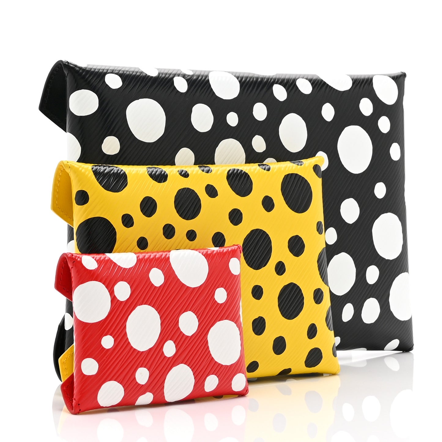 LV X YK Epi Kirigami Pochette Set Black Red Yellow