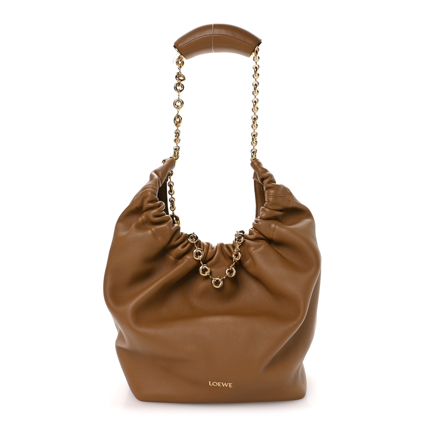 Nappa Small Squeeze Bag Oak