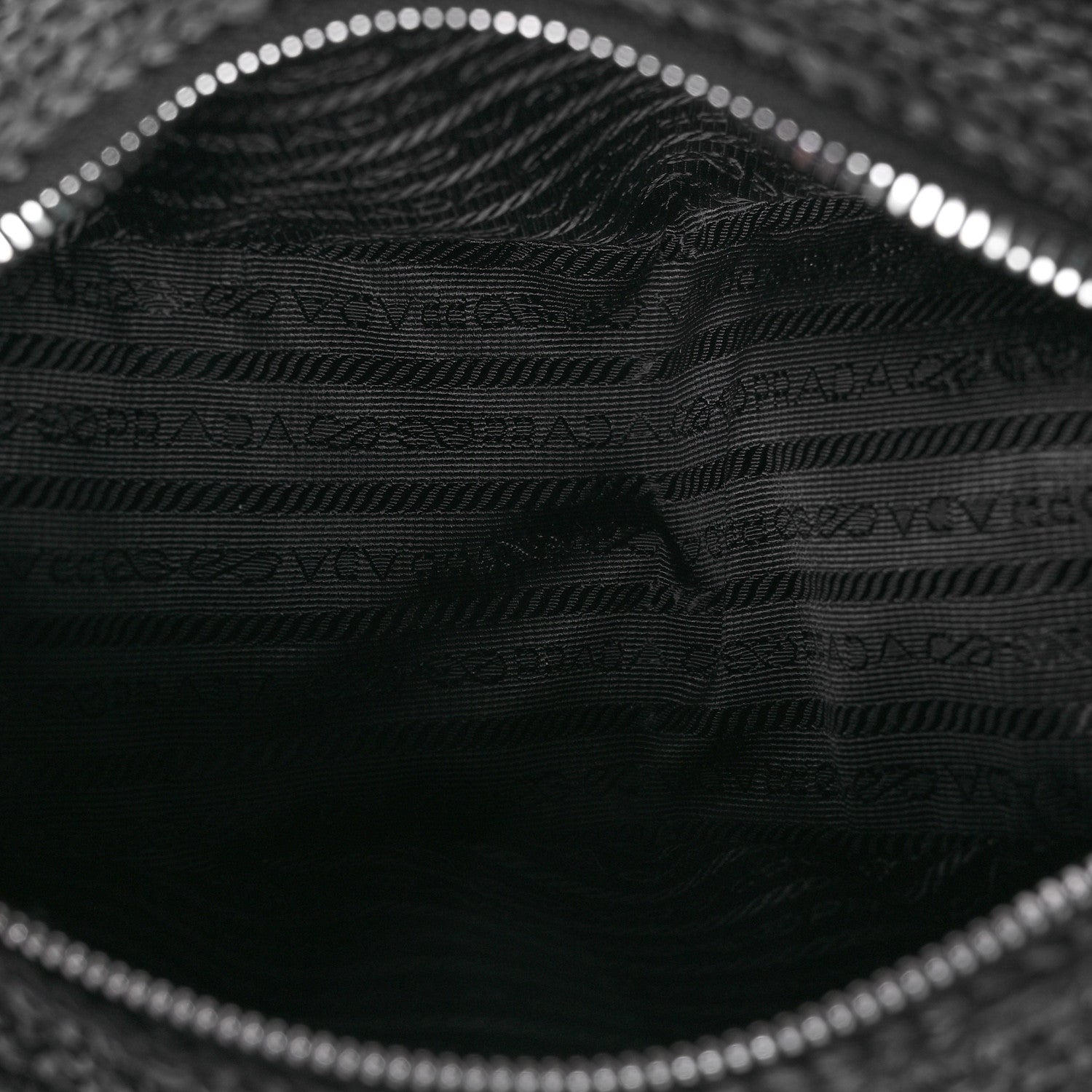 Prada Yarn Raffia Effect Crochet Triangle Shoulder Bag Black 5 of 12