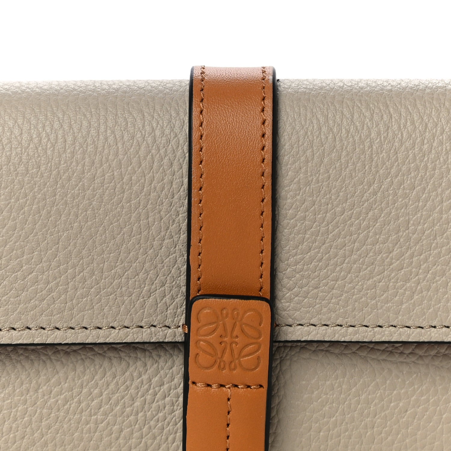 Loewe Grained Calfskin Compact Zip Wallet Light Oat 7 of 9
