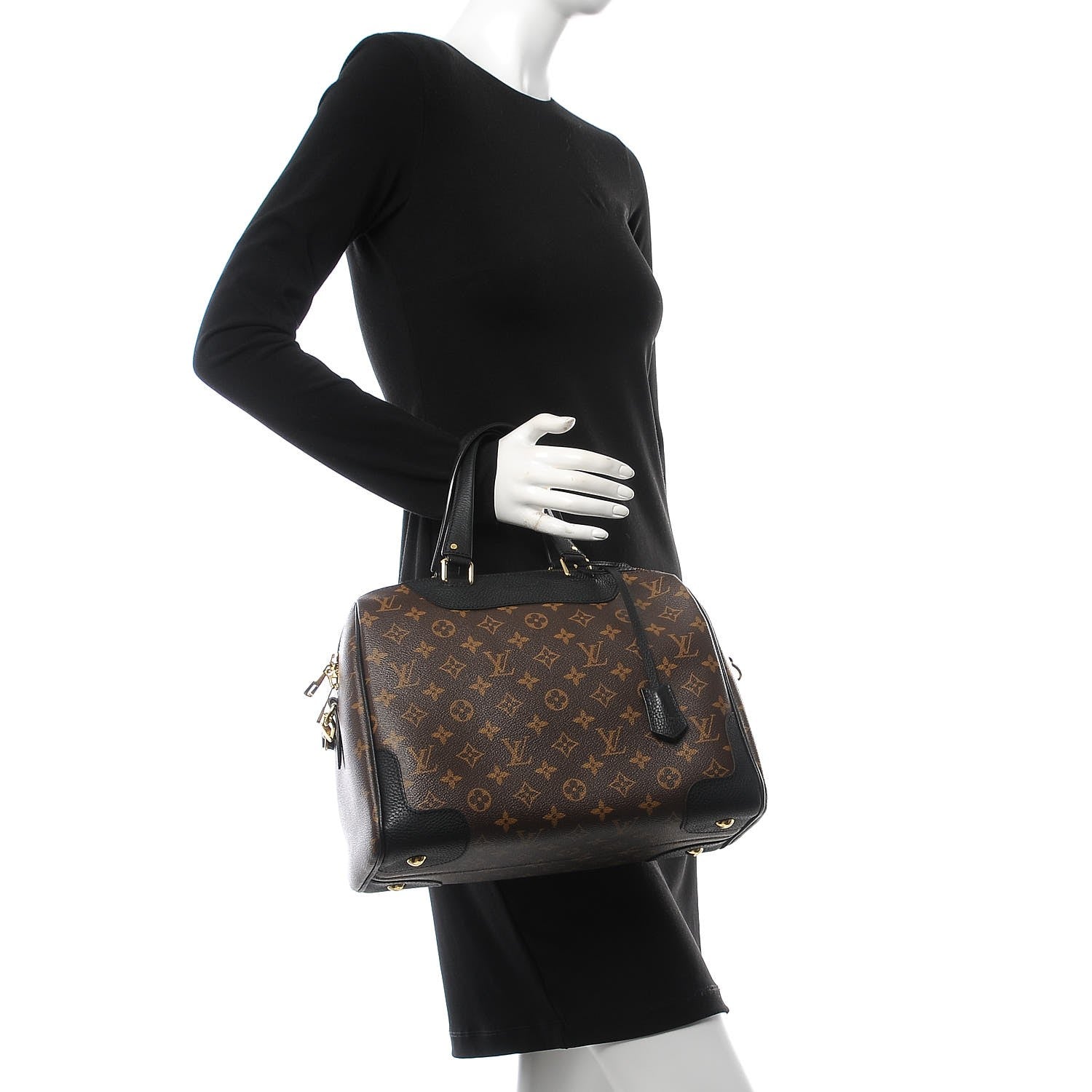 Louis Vuitton Monogram Retiro NM Black 2 of 10