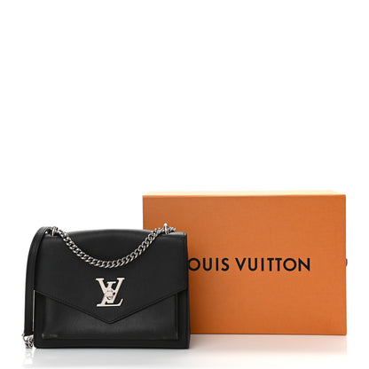 Louis Vuitton Soft Calfskin Mylockme Chain Bag BB Black 13 of 13