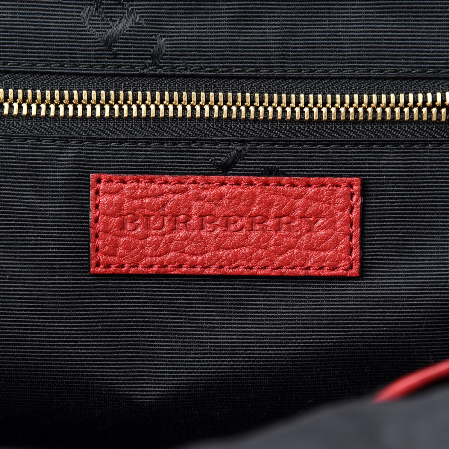 Burberry Heritage Grain Check Embossed Small Orchard Bowling Bag Military Red 8 of 11