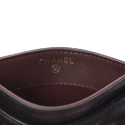 Chanel Lambskin Chevron Quilted Card Holder Black 7 of 9
