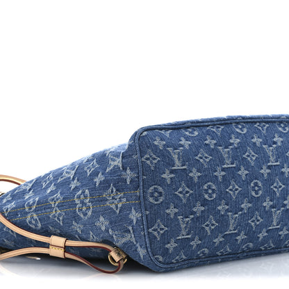 Louis Vuitton Monogram Denim Neo Neverfull MM Blue 9 of 10