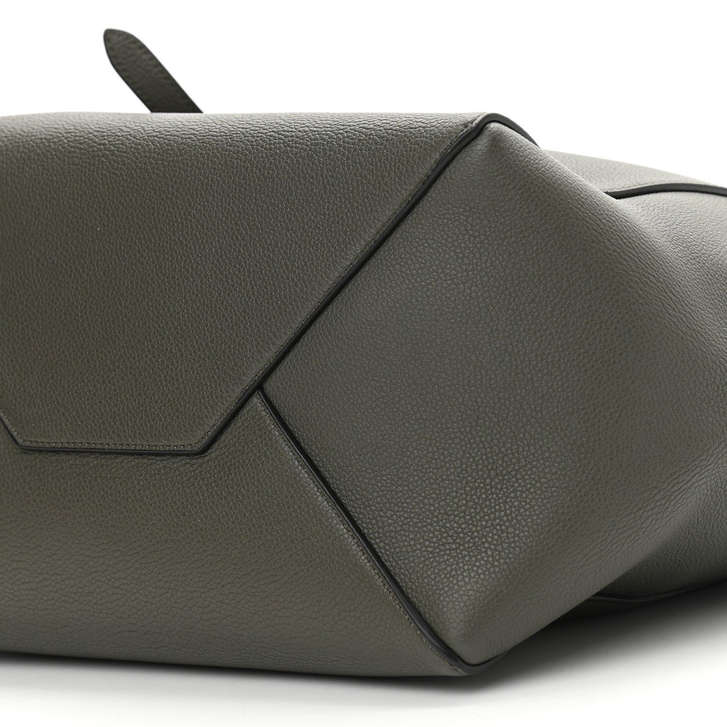 Celine Soft Grained Calfskin Small Belt Cabas Phantom Army Green 8 of 9
