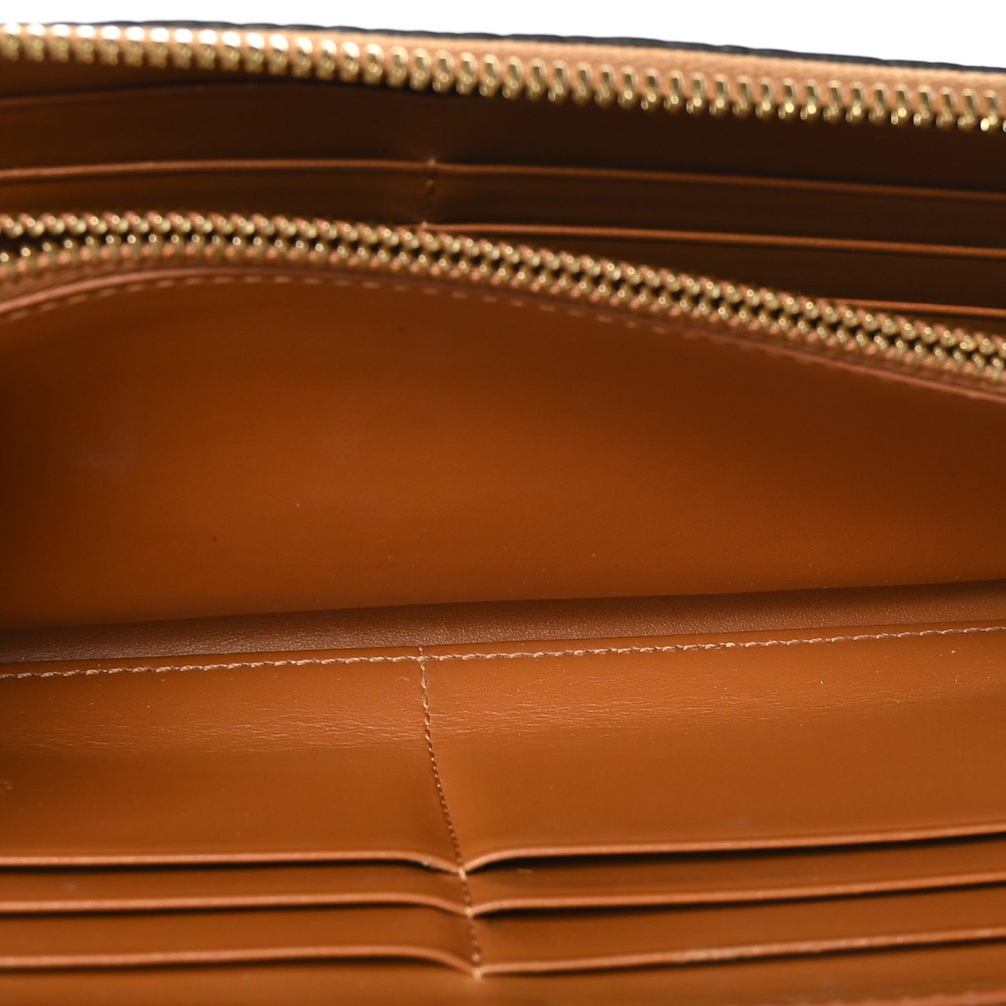 Visetos Large Zip Around Wallet Cognac