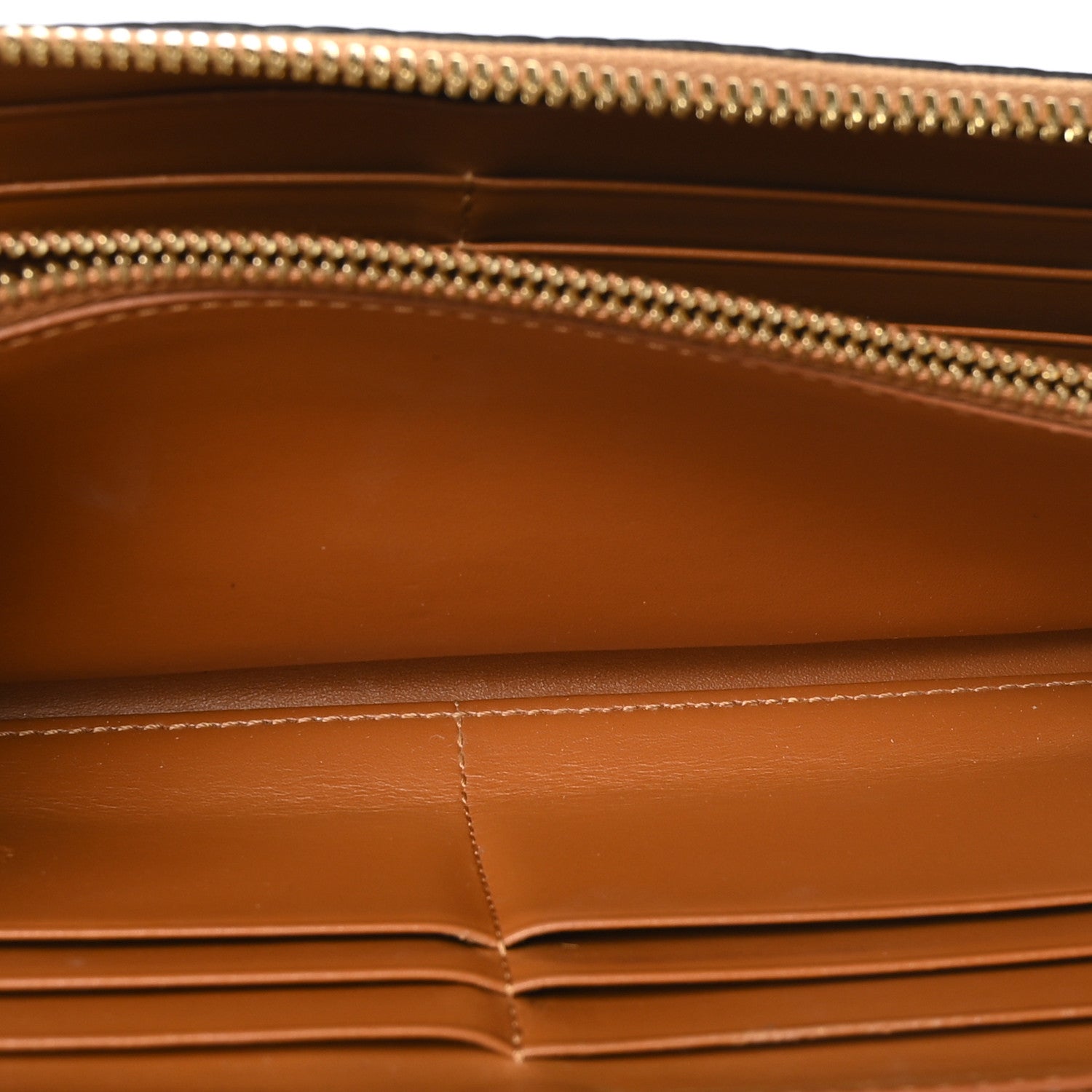MCM Visetos Large Zip Around Wallet Cognac 6 of 7