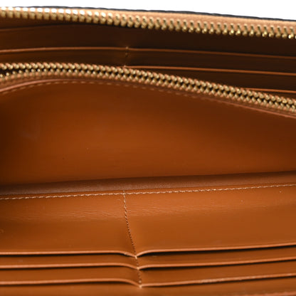 MCM Visetos Large Zip Around Wallet Cognac 6 of 7