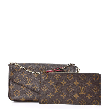Louis Vuitton Monogram Pochette Felicie Chain Wallet Fuchsia 14 of 15