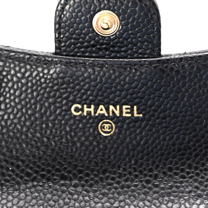 Chanel Caviar Quilted Flap Card Holder Wallet Black 6 of 9