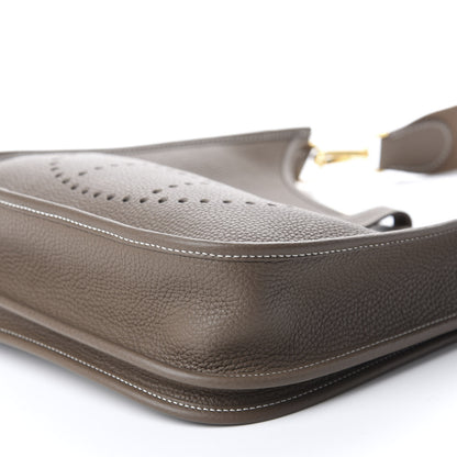 Hermes Taurillon Clemence Evelyne III PM Etoupe 7 of 11