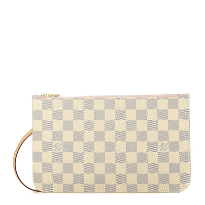 Louis Vuitton Damier Azur Neverfull MM GM Pochette Rose Ballerine 1 of 10