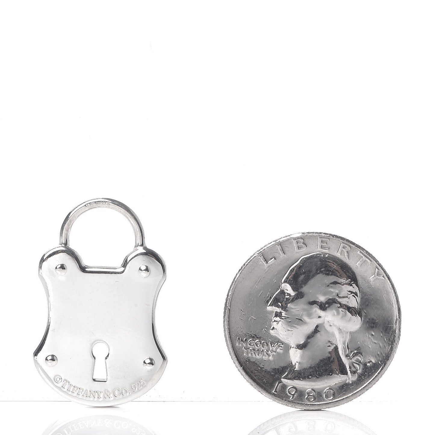 Sterling Silver Diamond Lock Pendant