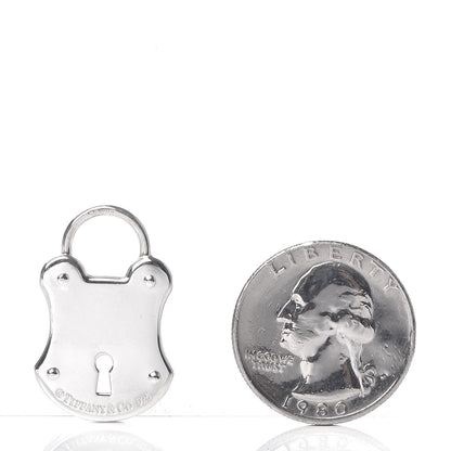 Tiffany Sterling Silver Diamond Lock Pendant 2 of 3