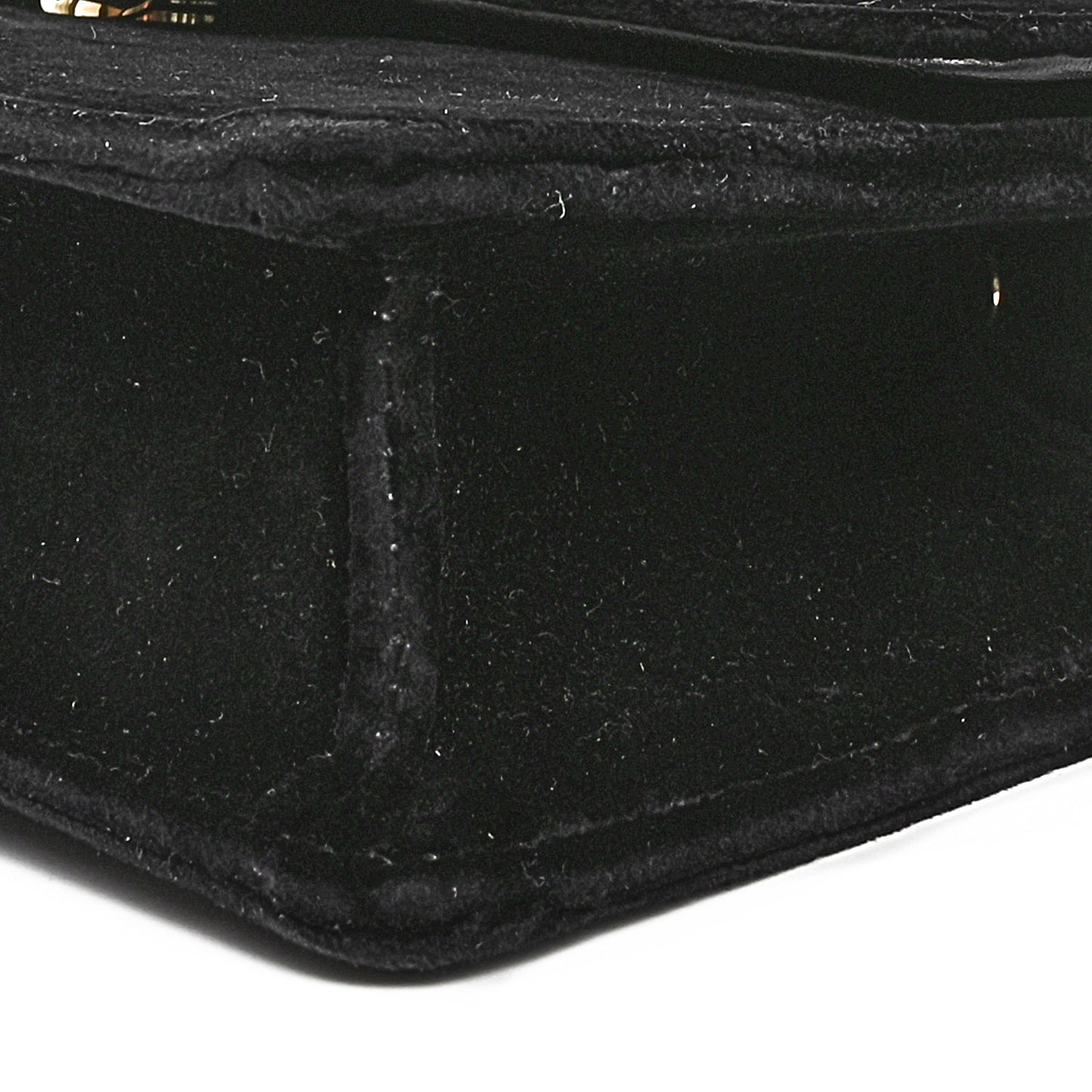 Velvet Crystal Square G Shoulder Bag Black