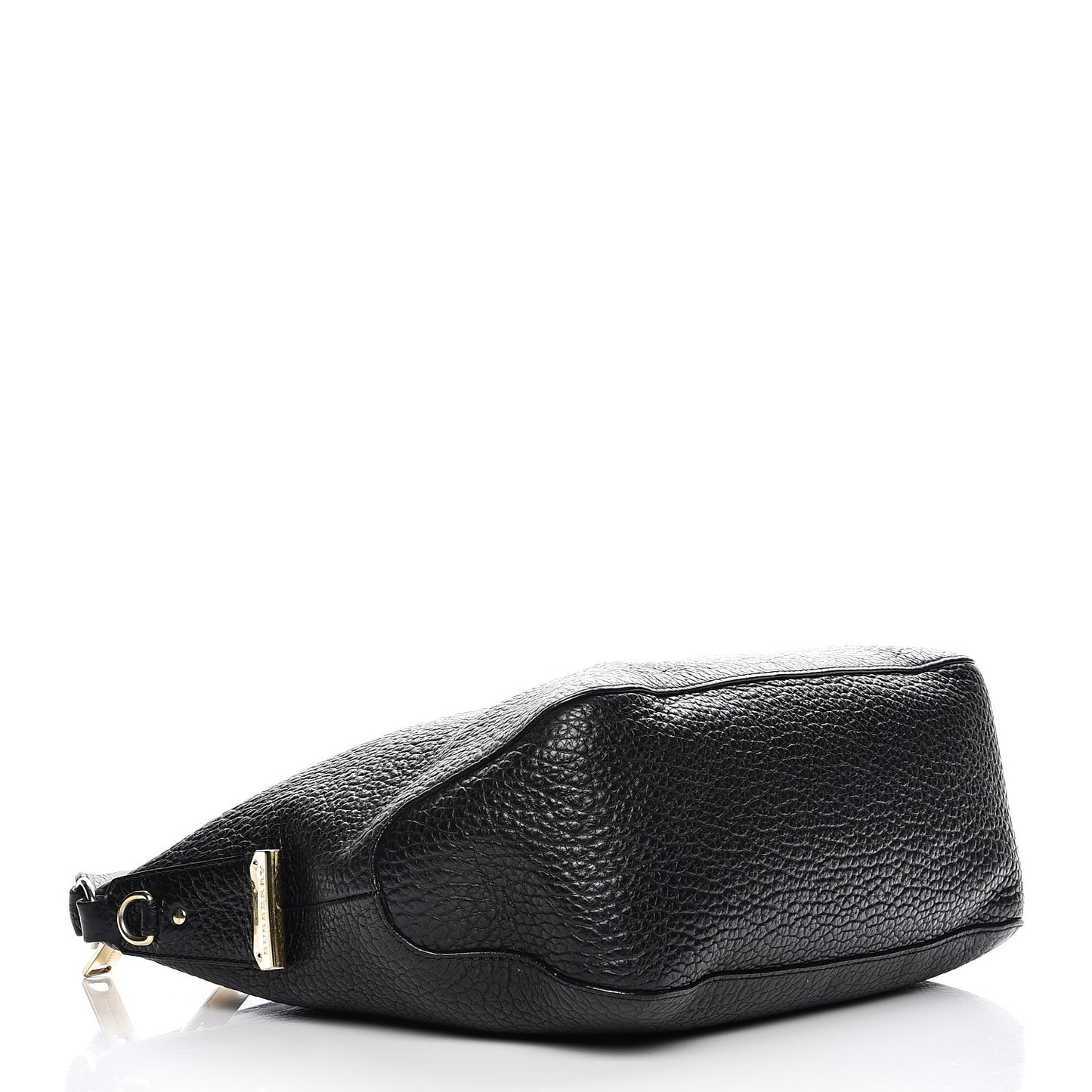 Signature Grain Calfskin Medium Hobo Black