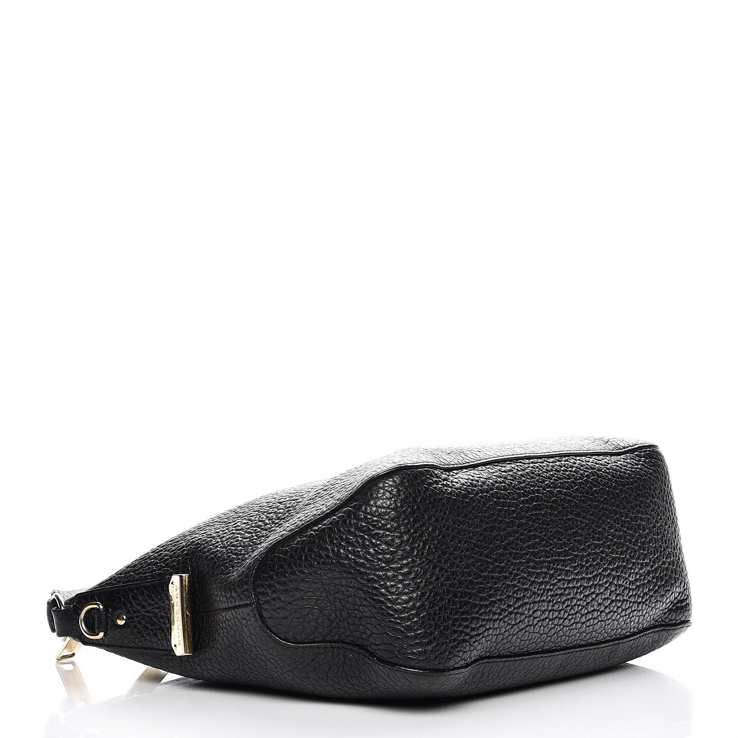 Burberry Signature Grain Calfskin Medium Hobo Black 4 of 9