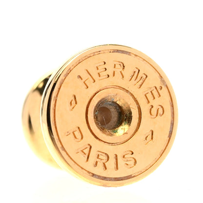 Hermes Gold Lacquered Mini Pop H Earrings White 6 of 7