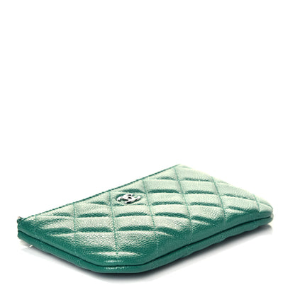 Chanel Caviar Quilted Small Cosmetic Case Green 4 of 8