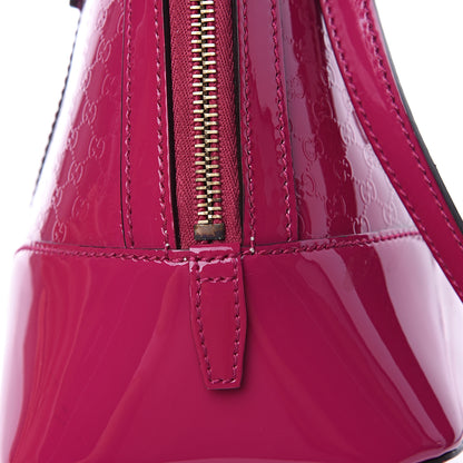 Gucci Patent Microguccissima Small Nice Top Handle Dome Bag Bright Bouganville 7 of 12