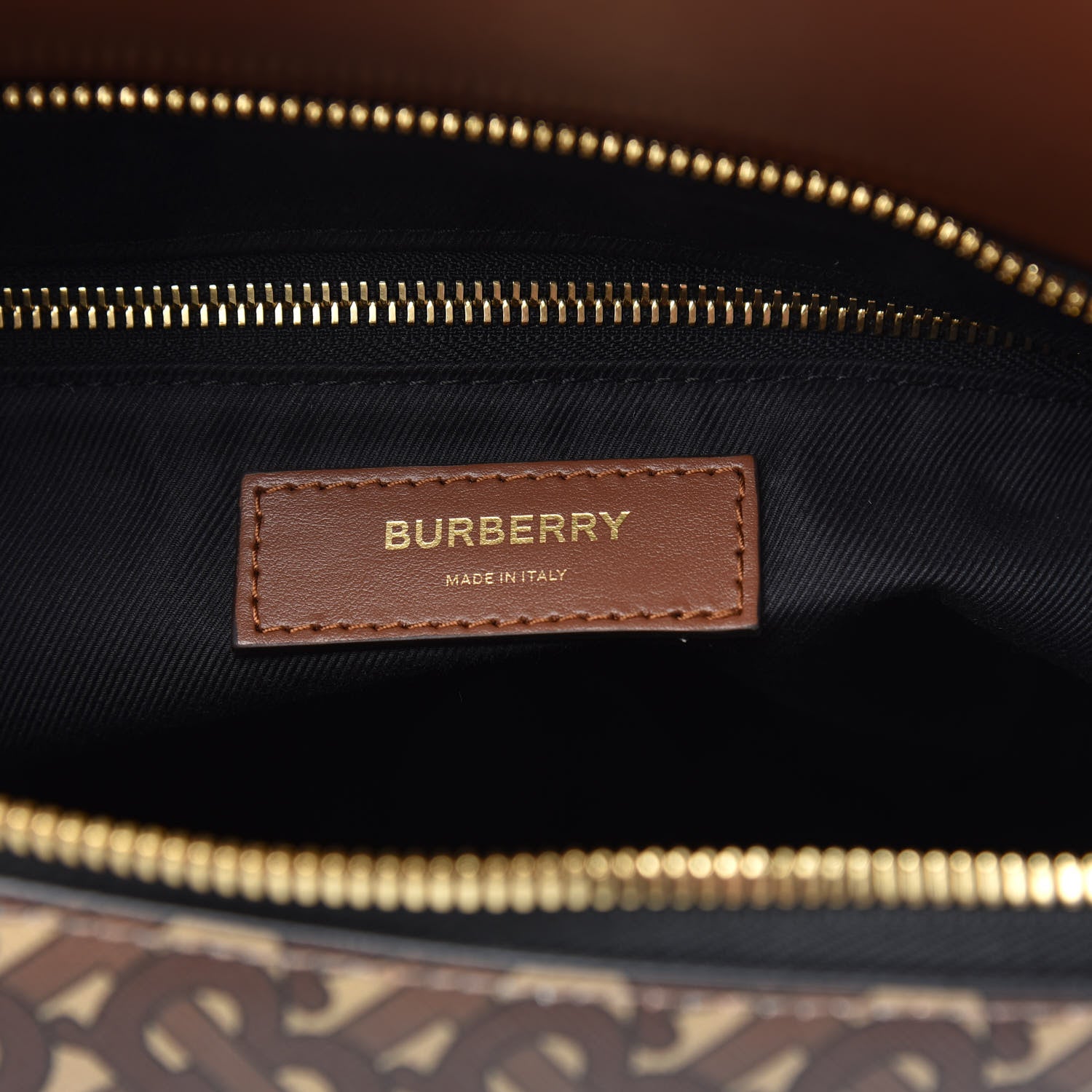 Burberry E-Canvas Monogram Extra Large Society Top Handle Bag Bridle Brown 5 of 9
