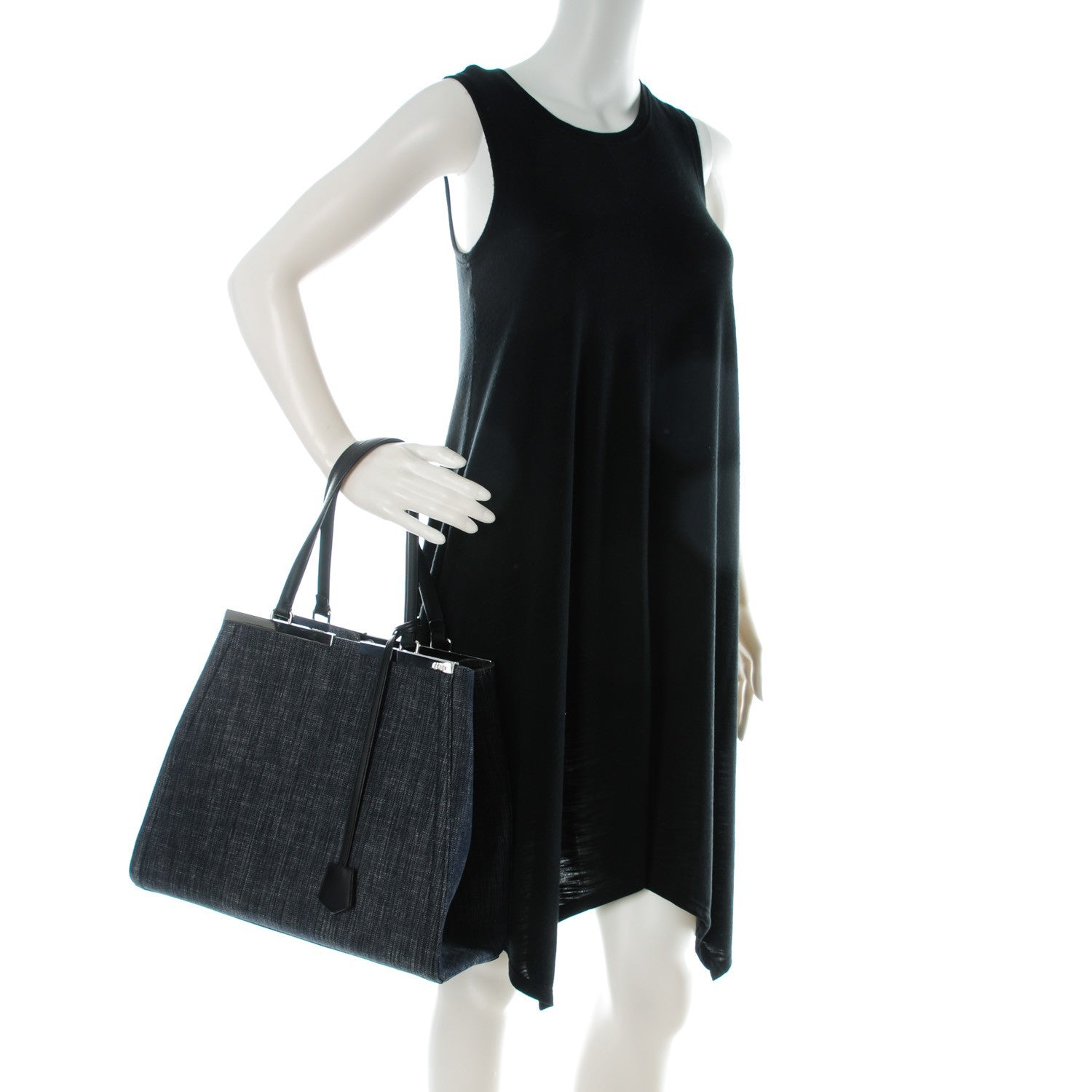 Fendi Denim Large 3Jours Tote Blue 2 of 8
