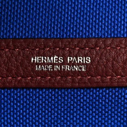 Hermes Toile Negonda Garden Party 30 TPM Bleu Bill Rouge H 6 of 10